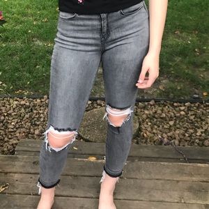 PacSun grey ripped jeans